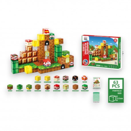 407713 KLOCKI MAGNETYCZNE 63EL BIGTOYS