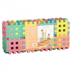 909881 MARIOINEX PASTELOWE DUŻE WAFLE KLOCKI KONSTRUKCYJNE 48 ELEMENTÓW
