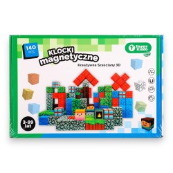 855949 KLOCKI MAGNETYCZNE KONSTRUKCYJNE BUDOWLANE EDUKACYJNE 140 ELEMENTÓW ANEK