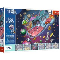 16542 TREFL PUZZLE 100el UFT TREFLIKI W KOSMOSIE RODZINA TREFLIKÓW