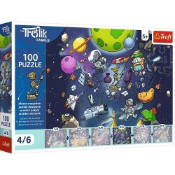 16543 TREFL PUZZLE 100el UFT GONDUŚ W RAKIECIE RODZINA TREFLIKÓW
