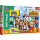 16546 TREFL PUZZLE 100el UFT WUJCIO W KOSMOSIE RODZINA TREFLIKÓW