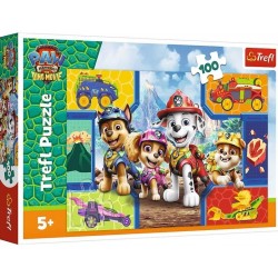 16546 TREFL PUZZLE 100el UFT WUJCIO W KOSMOSIE RODZINA TREFLIKÓW