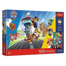 16548 TREFL PUZZLE 100el PSI PATROL PSIAKI I DINOZAURY