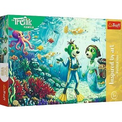 16564 TREFL PUZZLE 100el RODZINA TREFLIKÓW INSPIRED BY ART PRZY OGNISKU