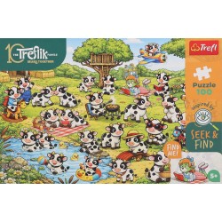 16579 TREFL PUZZLE RODZINA TREFLIKÓW, INSPIRED BY DINO WORLD 100 EL. DIPLODOCUS