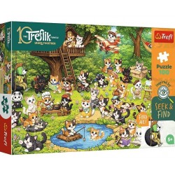 16586 TREFL PUZZLE RODZINA TREFLIKÓW, SEEK&FIND 100 EL. KAPIBARY