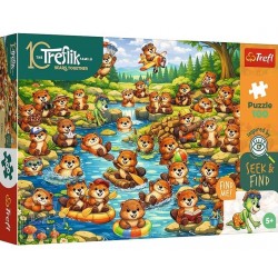 16587 TREFL PUZZLE RODZINA TREFLIKÓW, SEEK&FIND 100 EL. KOCI ŚWIAT