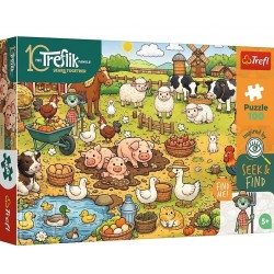 16588 TREFL PUZZLE RODZINA TREFLIKÓW, SEEK&FIND 100 EL. BOBRY W AKCJI