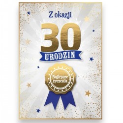 798607 KARNET Z OKAZJI 30 URODZIN, ZŁOTY, ARMIN STYLE