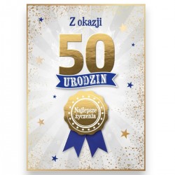 798645 KARNET Z OKAZJI 50 URODZIN, ZŁOTY, ARMIN STYLE