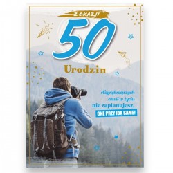 696943 KARNET Z OKAZJI 50 URODZIN, SAMOCHÓD, RÓŻOWY, ARMIN STYLE
