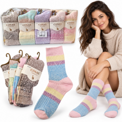 303508 SKARPETKI KOLOROWE ALPAKA WOOL STYLOWE SKARPETY