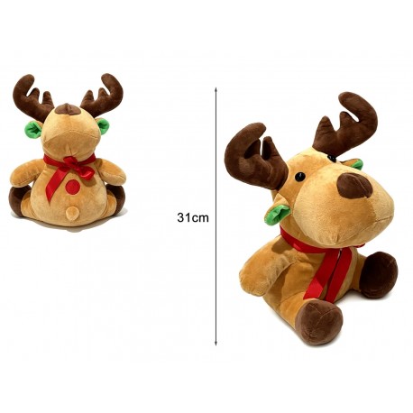 216804 PLUSZOWA MASKOTKA PRZYJACIEL NIEBIESKIEGO NOSKA RENIFER RUFUS 10CM MGD
