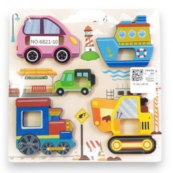 478084 UKŁADANKA DREWNO FARMA BIGTOYS