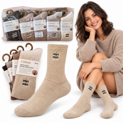 812109 SKARPETKI MIN MIN MERINO WOOL WEŁNA Z MERYNOSÓW STYLOWE SKARPETY