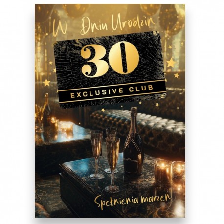 862255 KARTA URODZINOWA B6 „VIP EXCLUSIVE CLUB – SPEŁNIENIA MARZEŃ” ARMIN STYLE