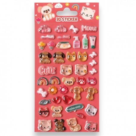 970049 NAKLEJKI PUFFY CATS 3D STN 0049 STNUX