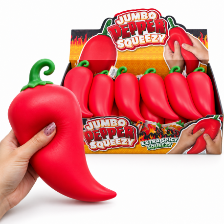 606216 GNIOTEK PAPRYCZKA RED CHILLI 24CM JUMBO DO ŚCISKANIA HIPO