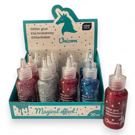 398901 INTERDRUK KLEJ BROKATOWY 3D UNICORN 20ml INTERDRUK