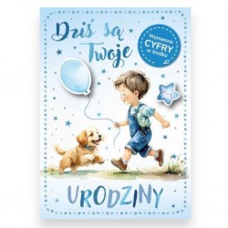 862828 KARTKA URODZINY GM-1445 WYMIENNE CYFRY ARMIN STYLE