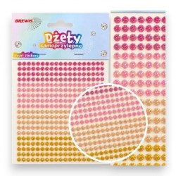 707302 DŻETY SAMOPRZYLEPNE RÓŻOWO-ZŁOTE BREWIS