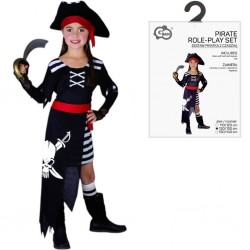 407959 STRÓJ KOSTIUM MORSKA PIRATKA, ROZM. 92/104 CM GODAN