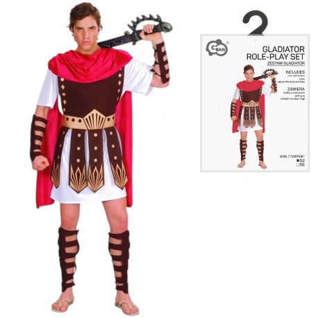657590 STRÓJ KOSTIUM GLADIATOR DLA DOROSŁYCH rozm. M/L 56 GODAN