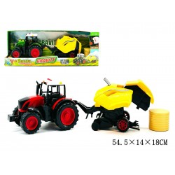 491813 TRAKTOR Z MASZYNĄ ROLNICZĄ + CHWYTAK 54 CM GAZELO