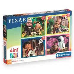 217540 CLEMENTONI PUZZLE 4w1 PIXAR SUPERCOLOR