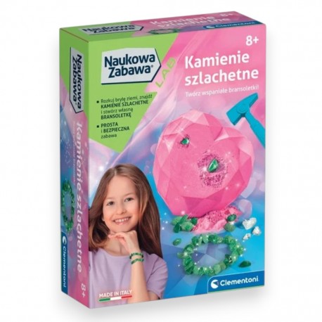 504480 CLEMENTONI NAUKOWA ZABAWA SKAMIENIAŁOŚCI KAMIENIE SZLACHETNE