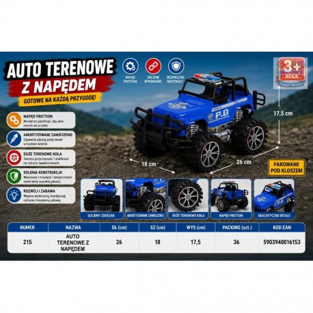 016153 AUTO TERENOWE Z NAPĘDEM FHTOYS