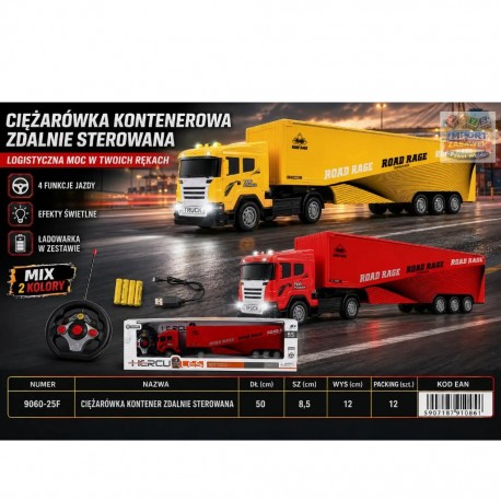 910861 CIĘŻARÓWKLA KONTENEROWA ZDALNIE STEROWANA FHTOYS