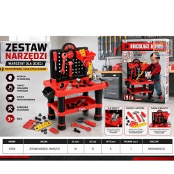 016320 ZESTAW NARZĘDZI WARSZTAT BRICOLAGE&TOOL F.H. TOYS