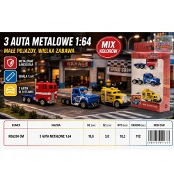 911677 3 AUTA METALOWE 1:64 FHTOYS