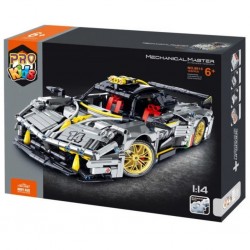 3005581 KLOCKI TECHNICZNE SAMOCHÓD WYŚCIGOWY SZARY PRO KIDS