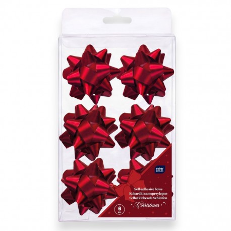 398055 ROZETKI KOKARDKI SAMOPRZYLEPNE METALICZNE O7,6 CM BOX 6 SZT INTERDRUK