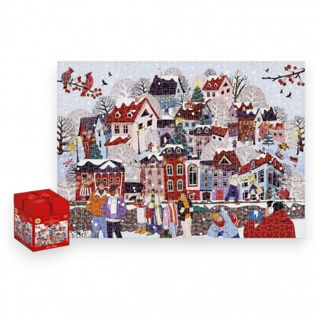 396051 PUZZLE 1000 EL. CHRISTMAS 1 WINTER VILLAGE INTERDRUK