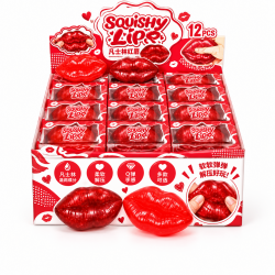 4057 GNIOTEK WAZELINA SQUISHY DO ŚCISKANIA USTA Z BROKATEM