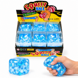 412328 GNIOTEK SQUISHI KOSTKA ŚWIĄTECZNA GWAIZDKI MIX