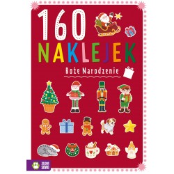 887685 KSIĄŻECZKA 160 NAKLEJEK BOŻE NARODZENIE. ZIELONA SOWA