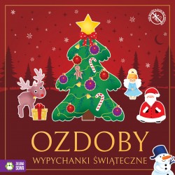 887173 WYPYCHANKI ŚWIĄTECZNE. OZDOBY. ZIELONA SOWA