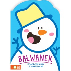 993844 ZIMOWE KOLOROWANIE. BAŁWANEK. ZIELONA SOWA