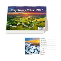 052536 KALENDARZ 2027 BIURKOWY KRAJOBRAZY POLSKI TYGODNIOWY SZTUKA RODZINNA