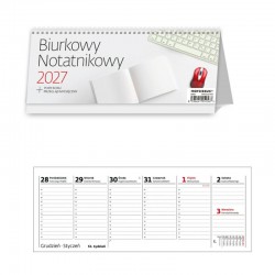052550 KALENDARZ 2027 BIURKOWY MINI MAX TYGODNIOWY SZTUKA RODZINNA