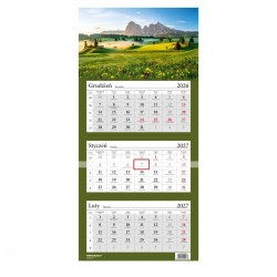 052437 KALENDARZ 2027 TRÓJDZIELNY DOLOMITY SZTUKA RODZINNA
