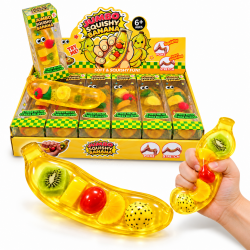 40002 GNIOTEK WAZELINA SQUISHY DO ŚCISKANIA BANAN Z OWOCAMI