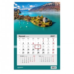 037809 KALENDARZ 2027 JEDNODZIELNY JEZIORO BRIENZ SZWAJCARIA SZTUKA RODZINNA