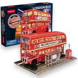 205386 CUBIC FUN PUZZLE 3D LONDYŃSKI AUTOBUS LED DANTE