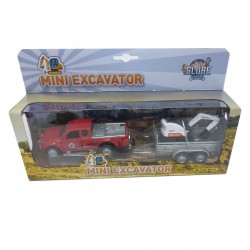 010794 AUTO Z KOPARKĄ NA PRZYCZEPIE